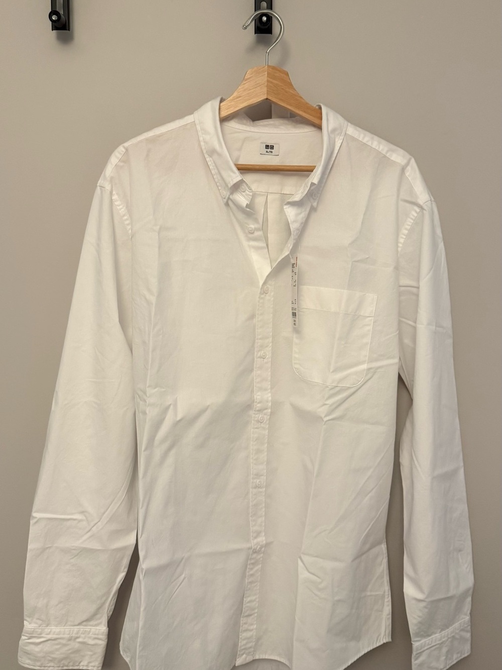Uniqlo White Cotton Dress Shirt - Long Sleeve